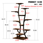 (Vase Shape) Plant Stand Indoor with Grow Lights, Indoor Plant Shelf, Metal Plant Flower Holder Stand, Vase Shape Plant Rack for Home, Patio, Plant Stand, Plant Stand Indoor - Grand Goldman Shop