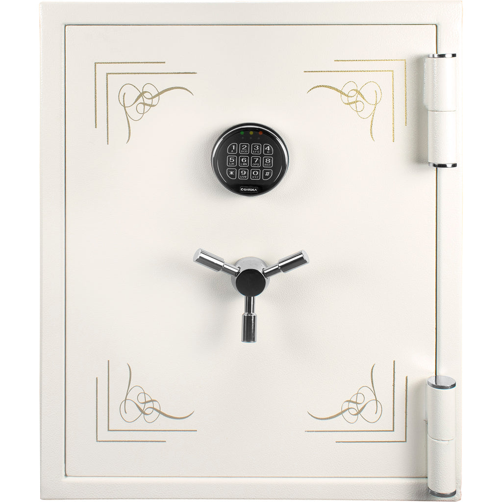 Fireproof Keypad Jewelry Safe with Advanced Security, White Steel, 2.75 Cubic Ft - Grand Goldman