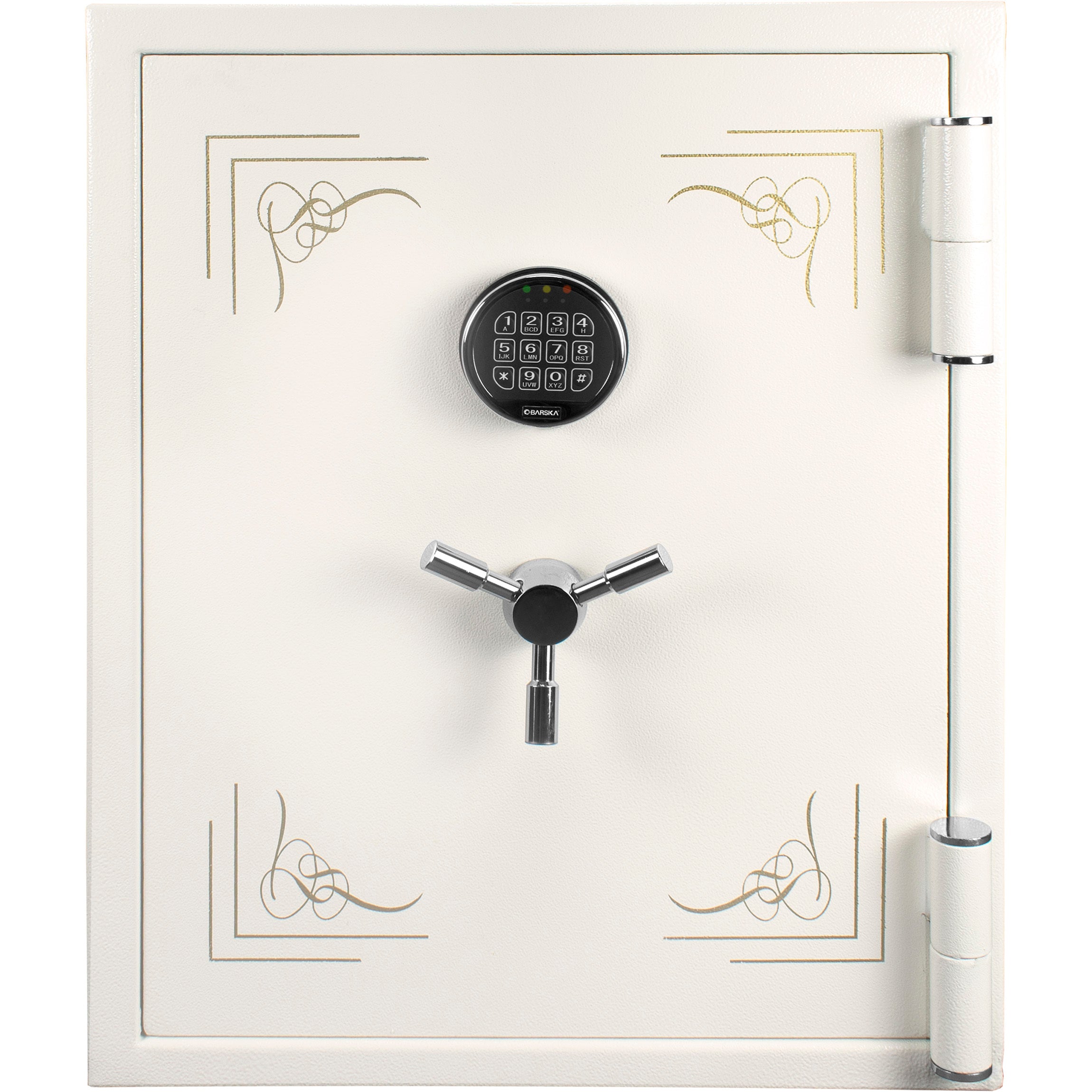 Fireproof Keypad Jewelry Safe with Advanced Security, White Steel, 2.75 Cubic Ft - Grand Goldman