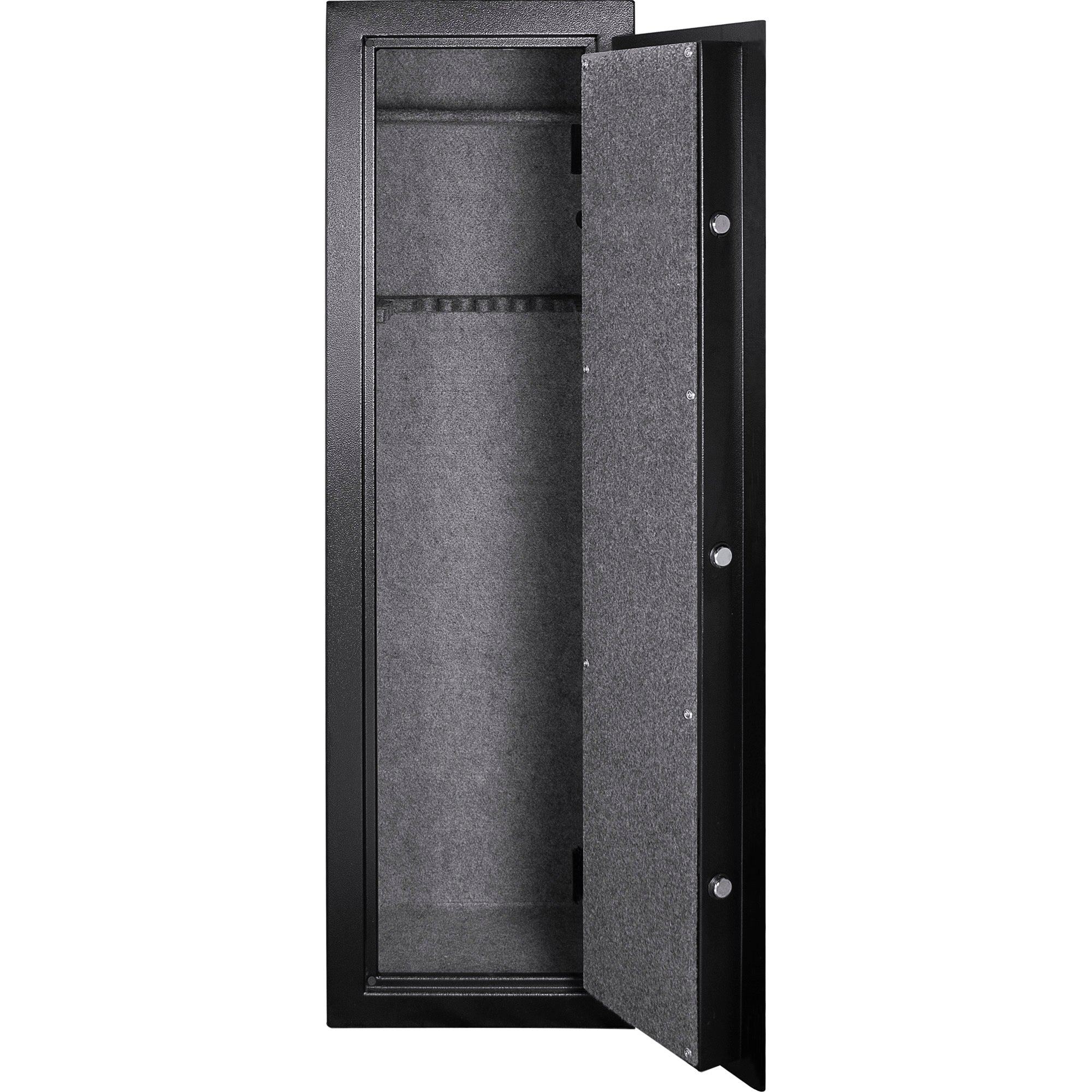 Biometric Keypad Rifle Safe with Advanced Security Features in Black Steel, 5.51 Cubic Ft - Grand Goldman