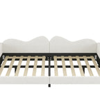 Full size Upholstered Daybed, Sherpa Fabric Sofabed with Cloud-Shaped Backrest, No Box-spring Needed, White(Old SKU: WF532069AAK) - Grand Goldman Shop