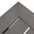 Modern Aluminum Outdoor Dining Bench with X-Base, Dark Gray Finish, 59'W Patio Seating - Grand Goldman Shop