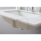 Montary 31inch bathroom vanity top stone carrara gold  new style tops with rectangle undermount ceramic sink  and back splash with 3 faucet hole  for bathrom cabinet - Grand Goldman Shop