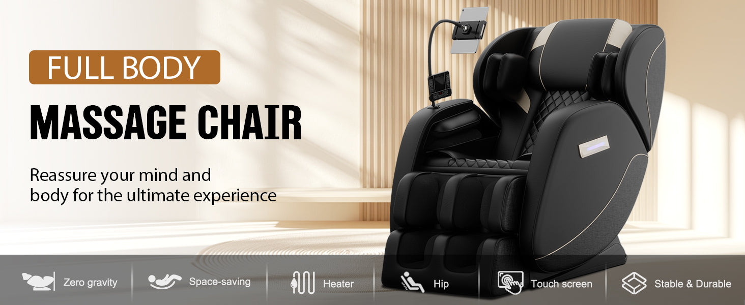 Massage Chair Recliner with Zero Gravity with Full Body Air Pressure - Grand Goldman Shop