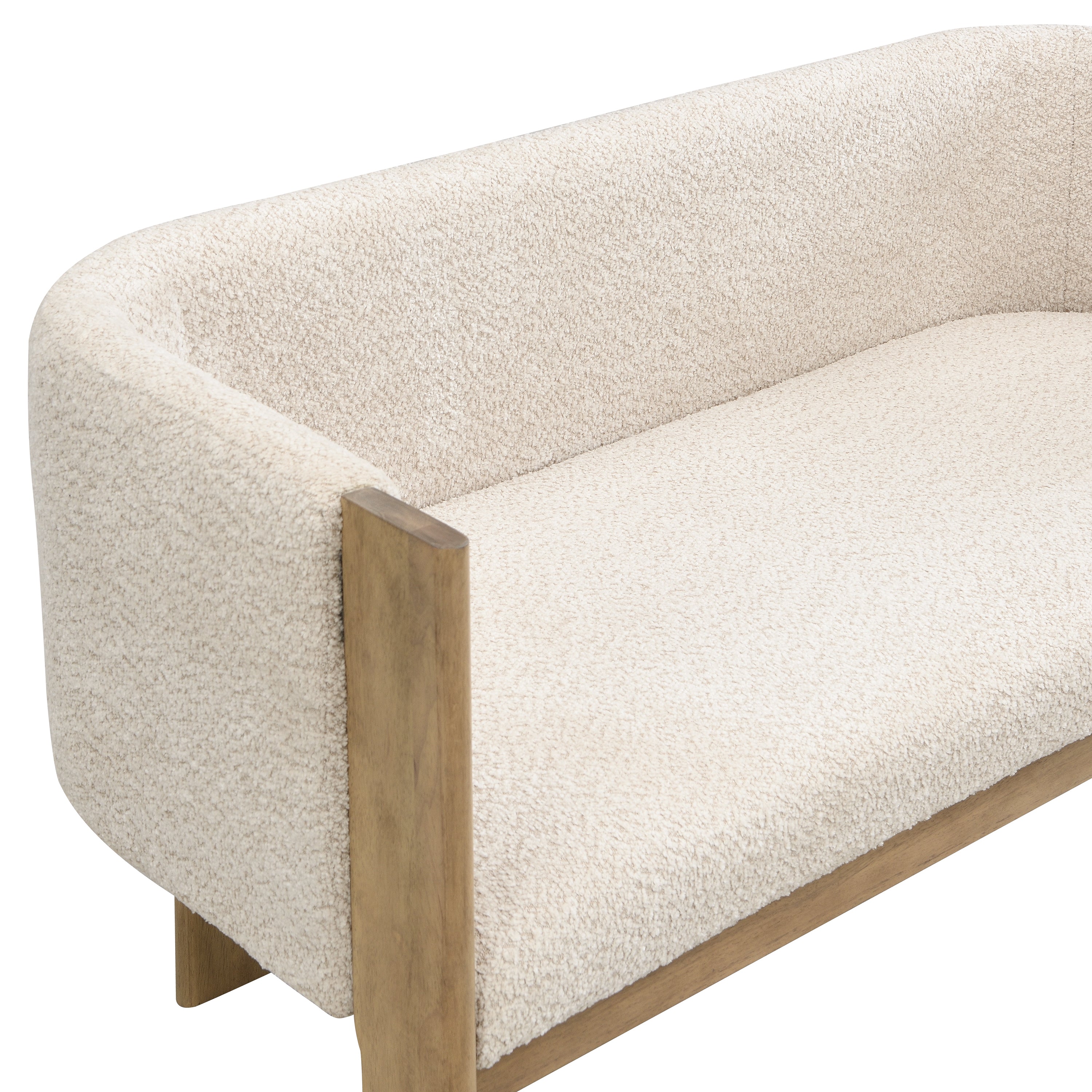 48.5' Upholstered Solid Loveseat (Natural Ash+Almond) - Grand Goldman Shop