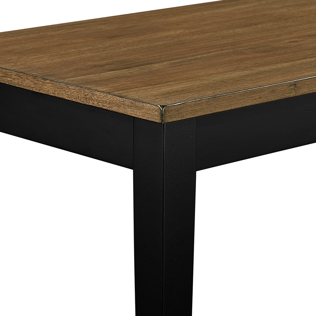 2-Tone Black Brown Finish Bench Modern Farmhouse Wooden Furniture 1pc - Grand Goldman Shop
