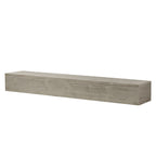 Rustic Wood Fireplace Mantel, Wall-Mounted & Floating Shelf for Home Decor, Gray, Solid Wood, 72 Inch - Grand Goldman Shop