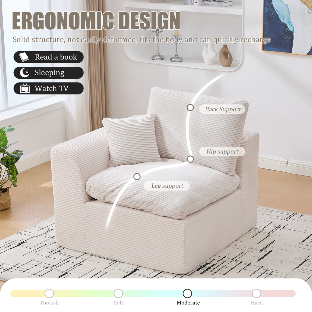 UNITED WE WIN Modular Sectional Sofa Cloud Couch,Comfy Cloud Modern Sofa,2 Seater with Cushion Covers Removable Furniture for Living Room Bedroom Apartments Dorms,No Assembly Required - Grand Goldman Shop