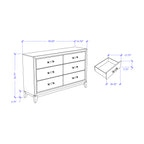 MIRAGE White 5PC King Bedroom Set with Rubber Wood and Slats - Grand Goldman Shop