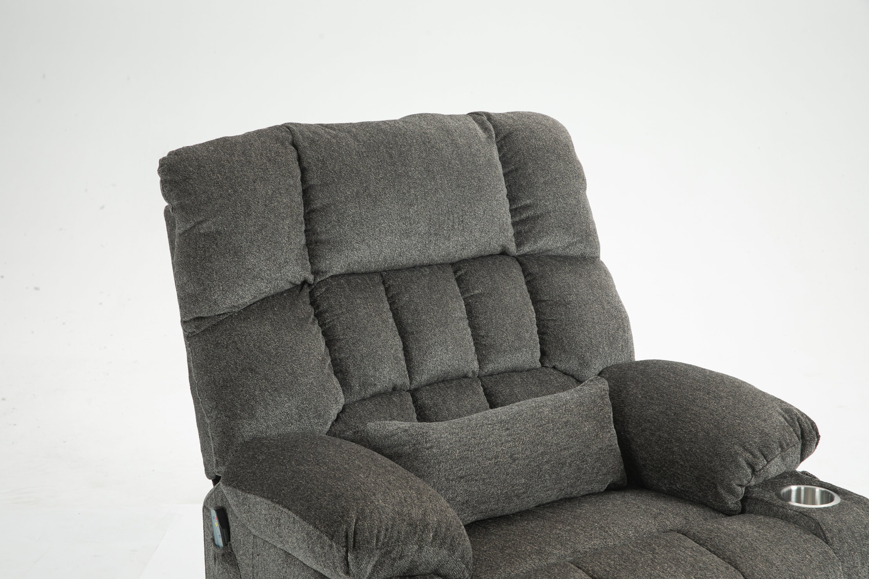 Lift Chair for Big and Tall Person with Inconvenient Legs: High Density Foam Lift Sofa with Heat and Massage, 2 Pockets, 2 Cup Holder, 2 Remote, OKIN Motor - Grand Goldman Shop