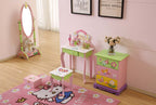 Kids Funnel Layla Girls Flower Vanity Set with Stool - Grand Goldman