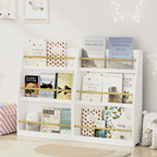 3 Tier Kids Book Shelf,Kids Book Rack, Helps Keep Bedrooms, Playrooms, and Classrooms Organized,White - Grand Goldman