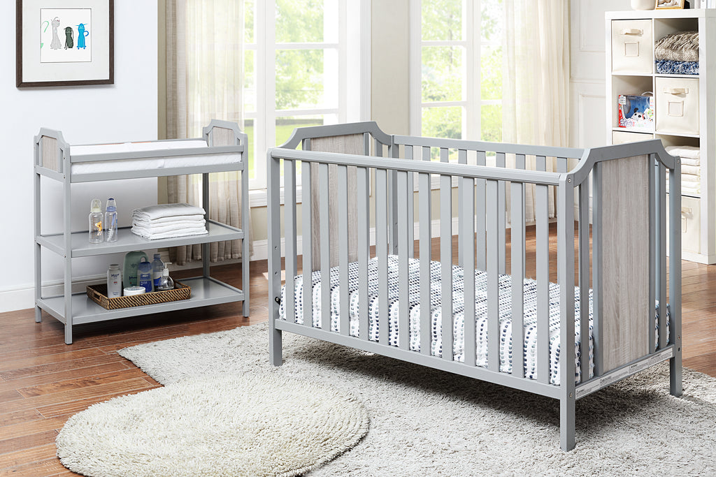 Brees Changing Table Gray/Graystone | Premium Home Decor - Grand Goldman