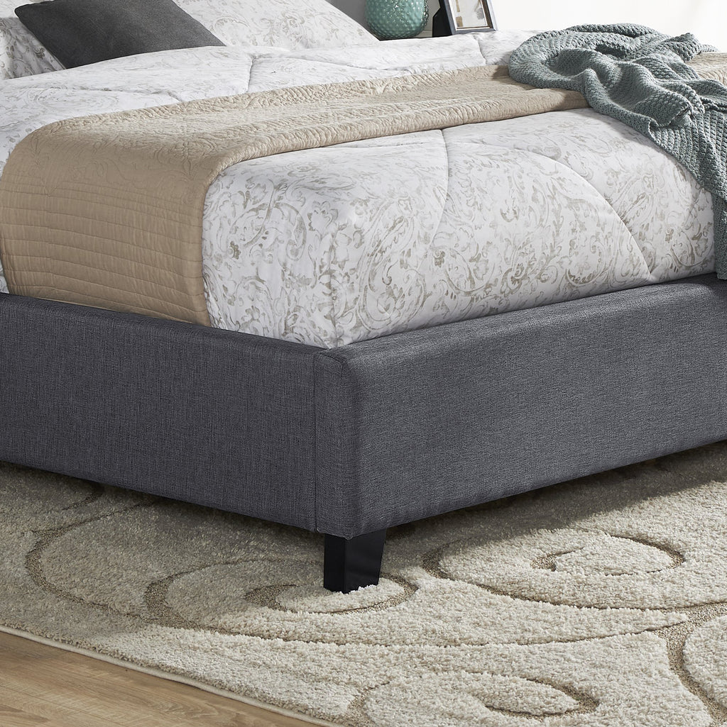 Belize 3-Piece Upholstered Bedroom Set, Tufted Wingback Bed with Two Gray Nightstands - Grand Goldman Shop