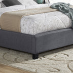 Belize 3-Piece Upholstered Bedroom Set, Tufted Wingback Bed with Two Gray Nightstands - Grand Goldman Shop