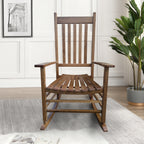 BALCONY PORCH Adult Rocking Chair Brown Solid Wood - Grand Goldman Shop