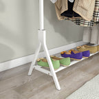 Garment Rack Freestanding Hanger Multi-functional Single pole Bedroom Clothing Rack Bedroom, White - Grand Goldman Shop