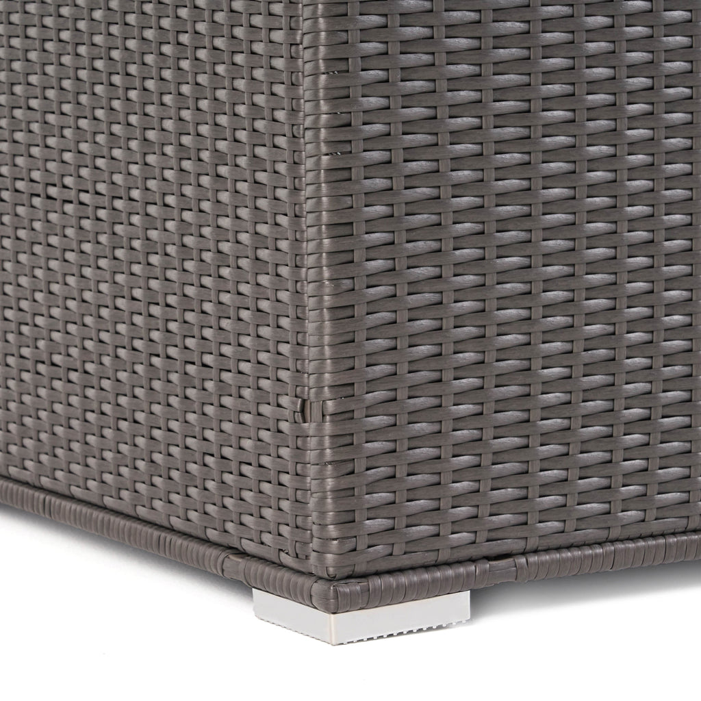 Santa Rosa Outdoor Storage Box Grey Rattan 33.5 Inches - Grand Goldman Shop