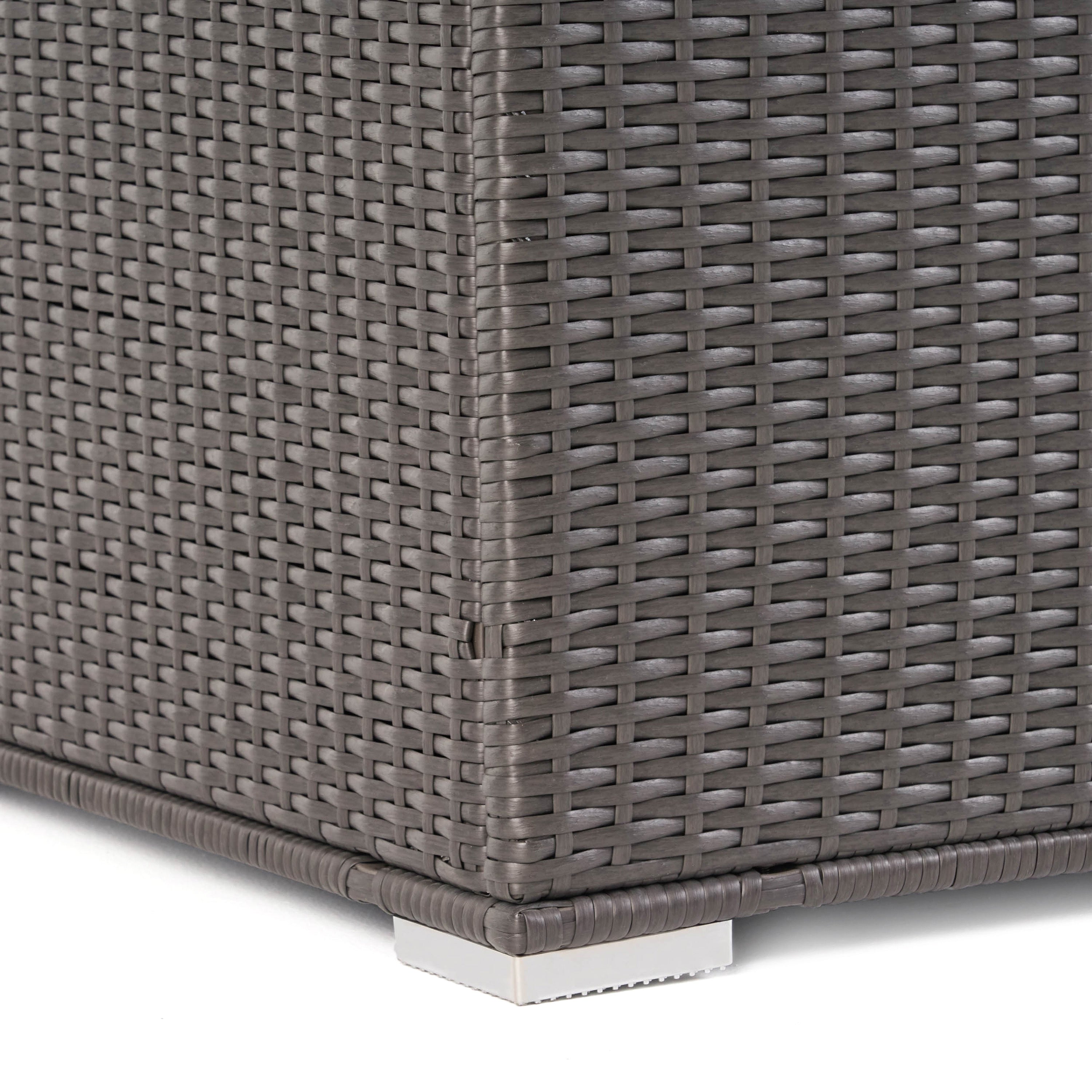 Santa Rosa Outdoor Storage Box Grey Rattan 33.5 Inches - Grand Goldman Shop