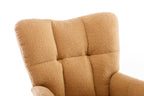 050-Teddy Fabric Rocking Gilder Nursery Chair For Living Room Indoor,Khaki - Grand Goldman Shop