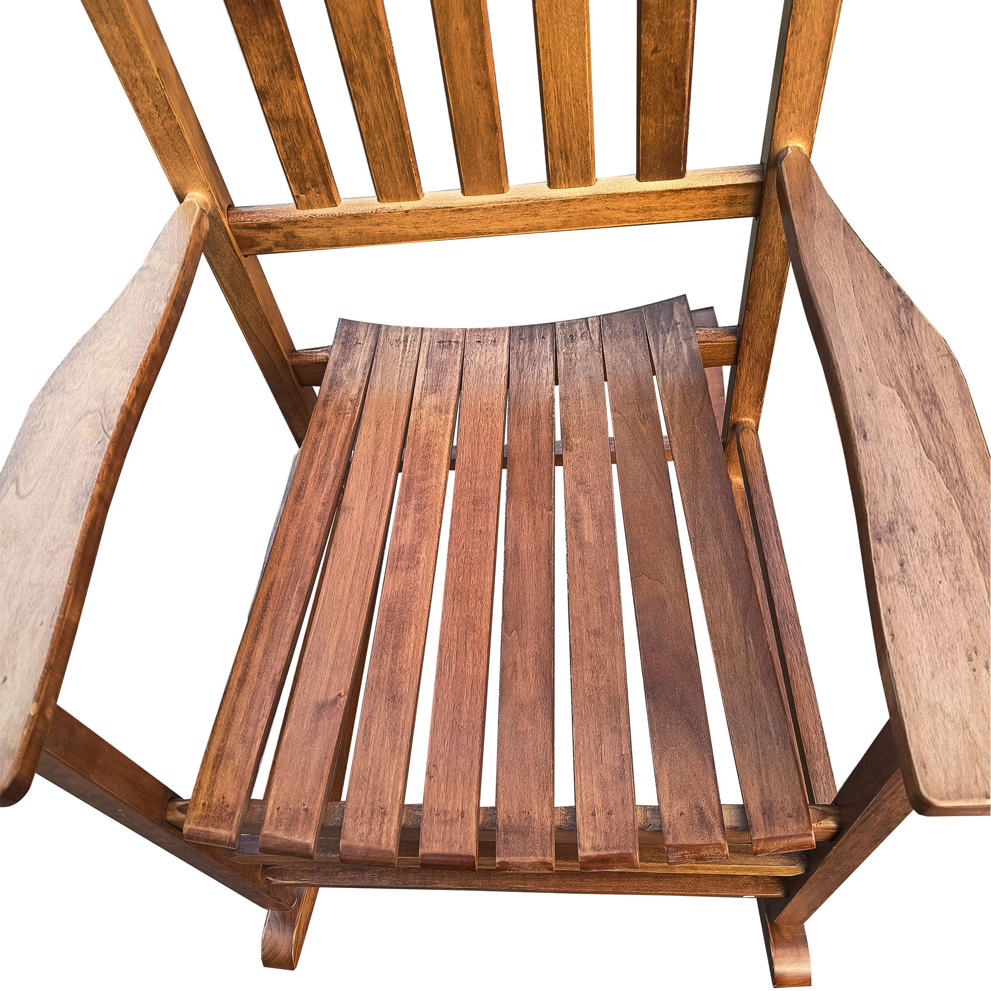 BALCONY PORCH Adult Rocking Chair Brown Solid Wood - Grand Goldman Shop