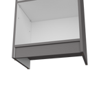 Bookcase Compact Bookshelf with Multiple Shelves, Matt Gray / White | Premium Home Decor - Grand Goldman