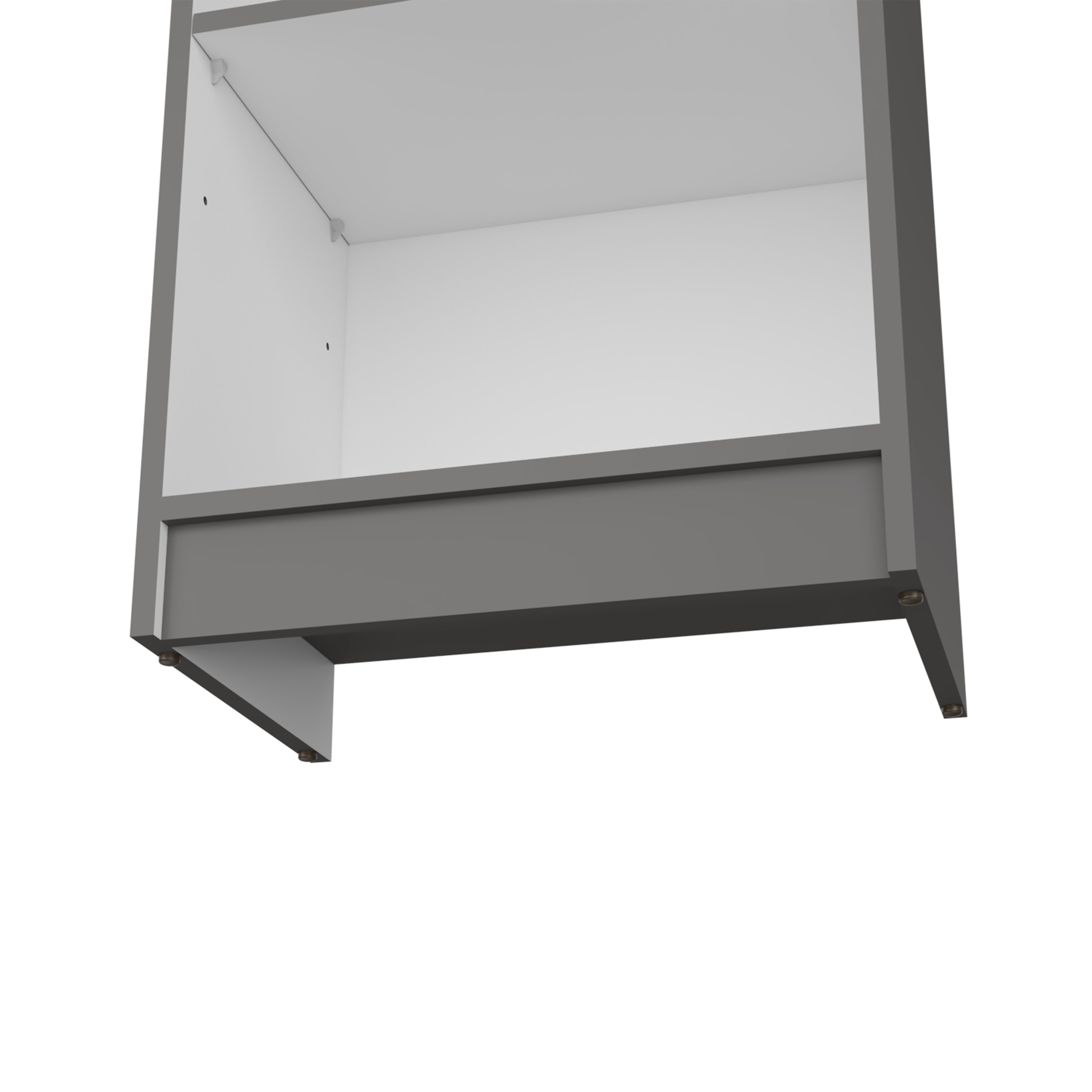 Bookcase Compact Bookshelf with Multiple Shelves, Matt Gray / White | Premium Home Decor - Grand Goldman