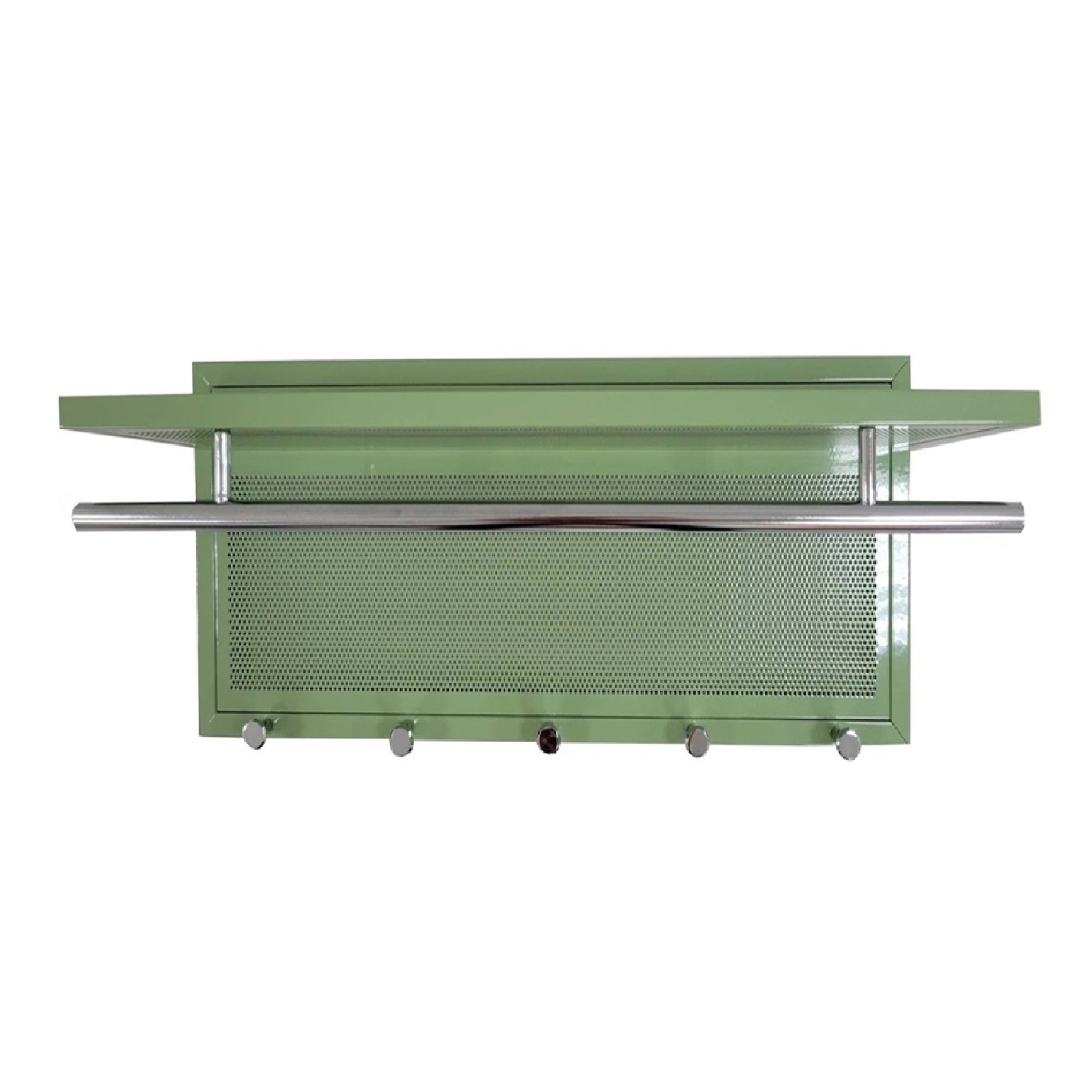 Esyspot Metal Powder Coating Hook Wall Mounted with Shelf Green Metal 29.53 inches - Grand Goldman Shop