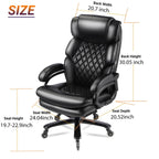 500lbs Big and Tall Office Chair for Heavy People Executive Office Chair with Wide Spring Seat Computer Desk Chair 360 Swivel