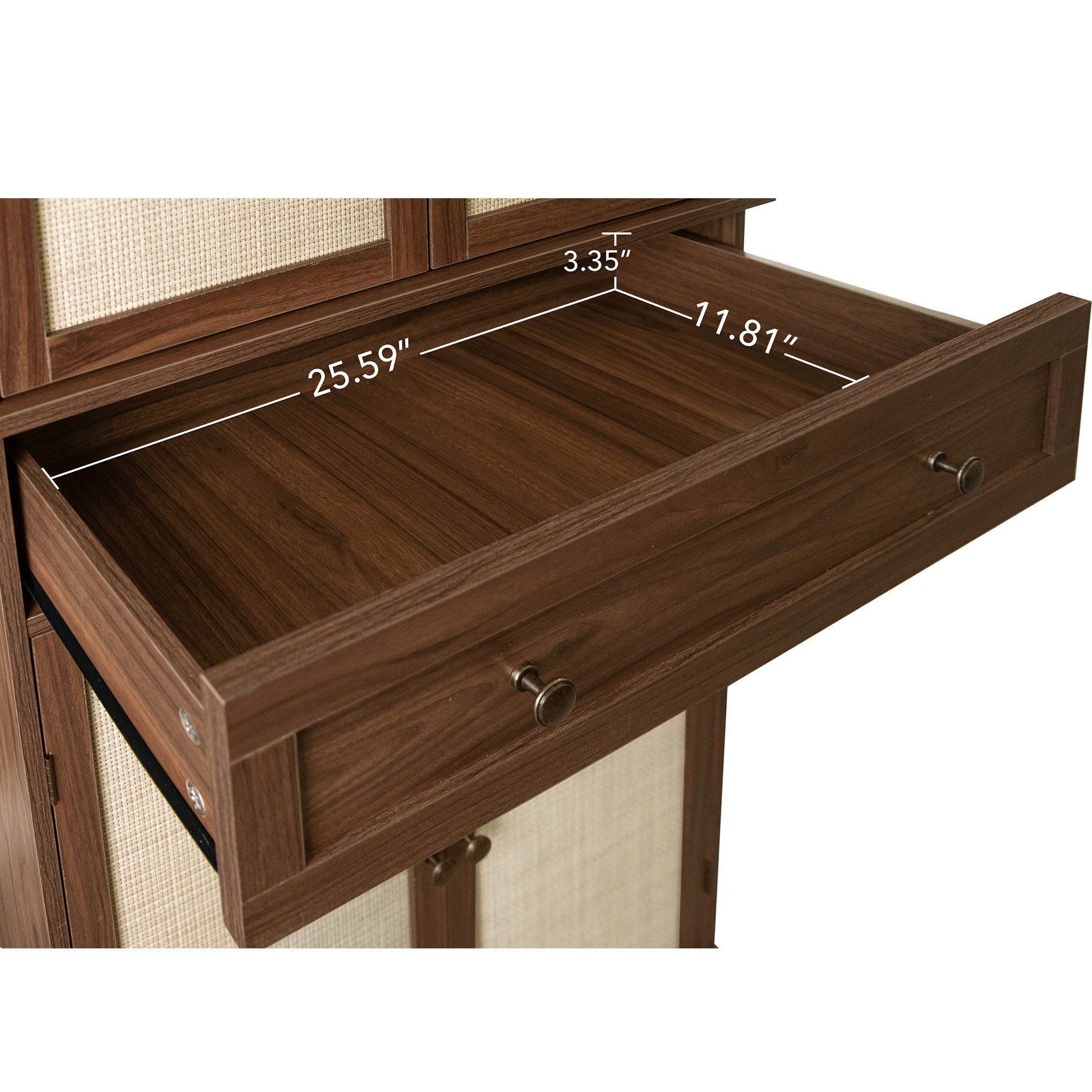4 Door Cabinet with 1 Drawer, with 4 Adjustable Inner Shelves, Storage Cabinet - Grand Goldman Shop