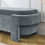 Chenille Upholstered Bench with Large Storage Space for the Living Room, Entryway and Bedroom,Grey,( 51.5''x20.5''x17'' ) - Grand Goldman Shop