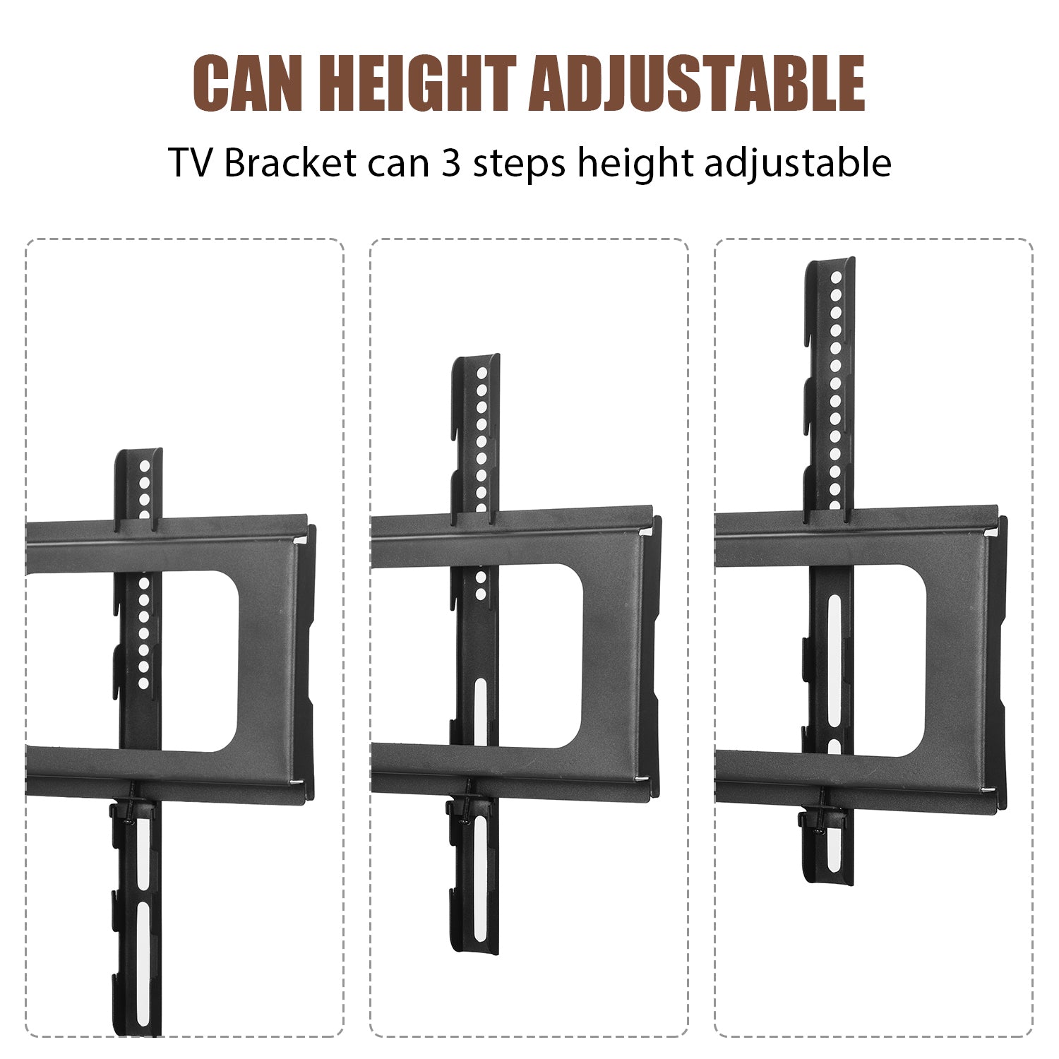 Wooden Storage TV Stand Black Tempered Glass Height Adjustable Universal Swivel Entertainment Center With Mount TV Stand,black - Grand Goldman Shop