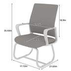 Minimalist Modern Office Chair with Metal Frame, Soft Mesh Backrest, White+Gray, for Home and Office Use - Grand Goldman