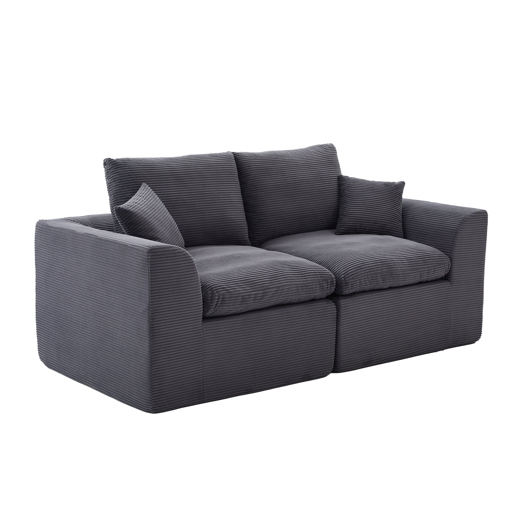 UNITED WE WIN Modular Sectional Sofa Cloud Couch,Comfy Cloud Modern Sofa,2 Seater with Cushion Covers Removable Furniture for Living Room Bedroom Apartments Dorms,No Assembly Required - Grand Goldman Shop