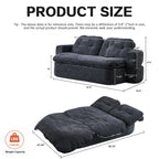 Modern Floor Sofa with 2 Pillows,Convertible Corduroy Fabric Foam-Filled Sleeper Sofa Bed, no assembly required,Convertible Sofa Cushion Unfolds into Quilt,Folding Mattress for Living Room,Playroom - Grand Goldman Shop