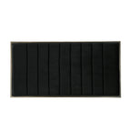 Upholstered Velvet Ottoman Bench with Brass Finish, Black - Grand Goldman Shop
