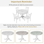 Orisfur. 5 Pieces Dining Table and Chairs Set for 4 Persons, Kitchen Room Solid Wood Table with 4 Chairs - Grand Goldman Shop