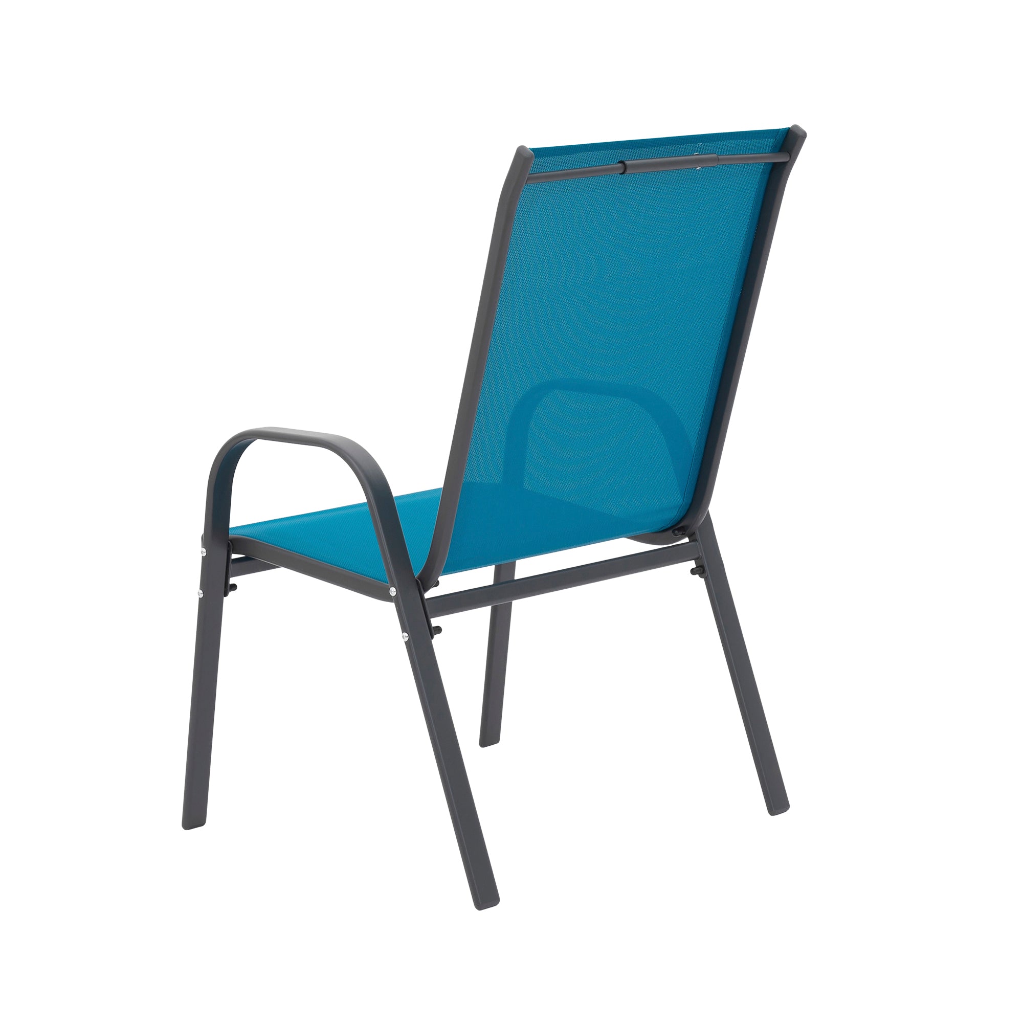 6Piece Patio Chairs, Outdoor Camping Chairs with Breathable Textilene Fabric, Set of 6 Garden Chairs with Armrest High Backre