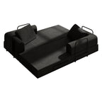 78 Inch Convertible Sleeper Sofa Bed, Futon Boneless Couch Lounge Loveseat with Pull Out Bed, No Assembly Required - Grand Goldman Shop
