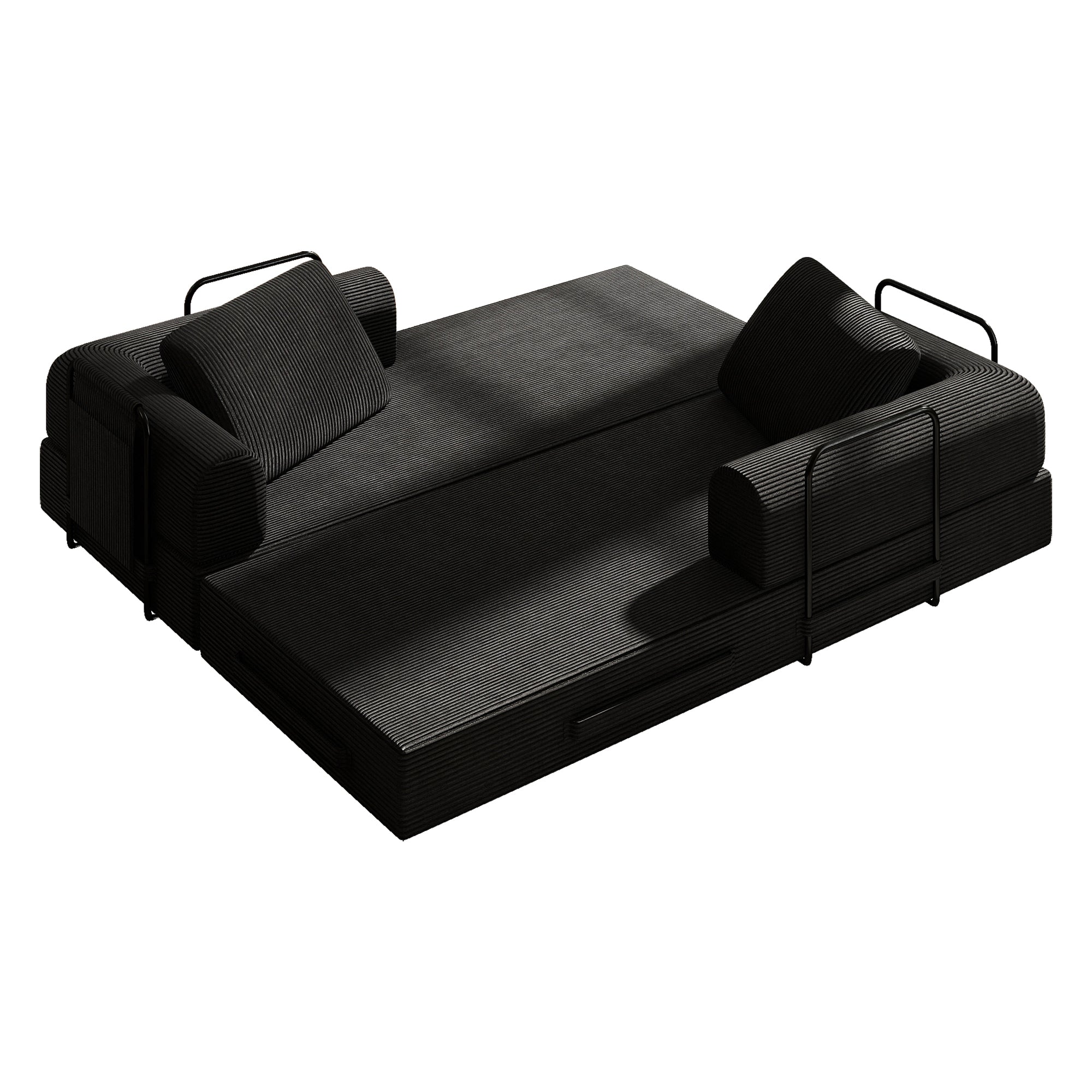 78 Inch Convertible Sleeper Sofa Bed, Futon Boneless Couch Lounge Loveseat with Pull Out Bed, No Assembly Required - Grand Goldman Shop