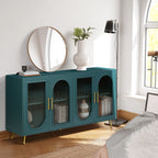 TV Stand for 65+ Inch TV, Wood TV Stand with Storage Cabinet & Adjustable Shelves, Media TV Console for Living Room Bedroom - Grand Goldman Shop