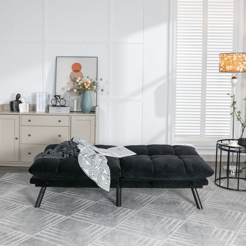 Black Convertible Folding Modern sofa Bed - Grand Goldman Shop