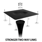(Walnut Color) Round Table, ∅31.5'' Modern Dining Table, Dining Table,MDF Top and Steel Base Tulip Round Kitchen Table,Kitchen Table, Mid Century Coffee Table for Living Room, Oval Dining Table - Grand Goldman Shop