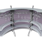 Elaina Silver 3-piece Home Bar - Grand Goldman Shop
