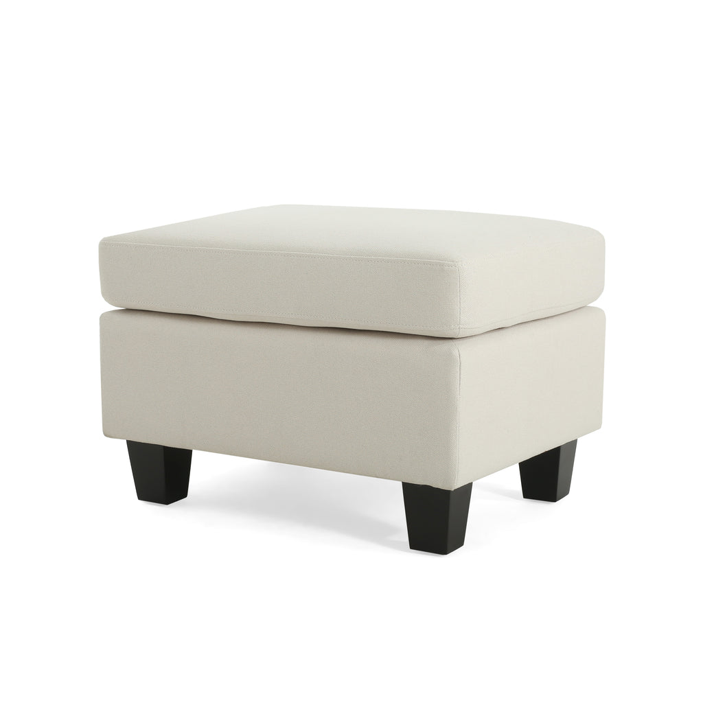 Upholstered Ottoman, Beige - Grand Goldman Shop