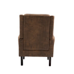 Modern Coffee Wood Frame Armchair with Sturdy Wood Legs and Microsuede Upholstery for Living Room - Grand Goldman Shop