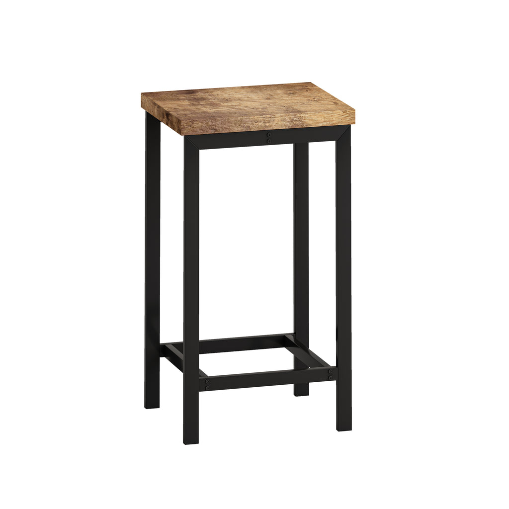 Modern Design Kitchen Dining Table, Pub Table, Long Dining Table Set with 3 Stools, Convenient Hanging Stool Design, Natural+Black,(Same SKU:W757P146463) - Grand Goldman Shop