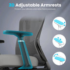 Office Chair Ergonomic Desk Chair, High Back Computer Chair with Wheels, Home Sutdy Chair for Heavy People, Office Chair Adju