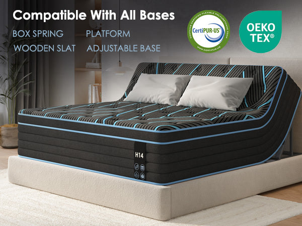 King Size Mattress,10 Inch Hybrid Mattress, Individually Pocketed Innerspring, Medium Firm - Grand Goldman Shop