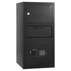 3.6 Cubic Feet Drop Safe, Large Capacity Front Drop Slot Safe Box with Digital Keypad, Heavy Duty 3 Tiers Cash Depository Box
